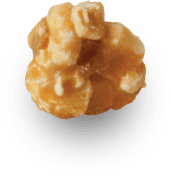 A picture of a kernel flavored Caramel Corn.