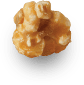 A picture of a kernel flavored Caramel Corn.