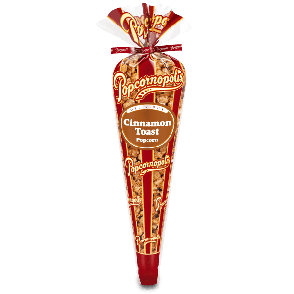 Regular cone of Popcornopolis® cinnamon toast gourmet popcorn
