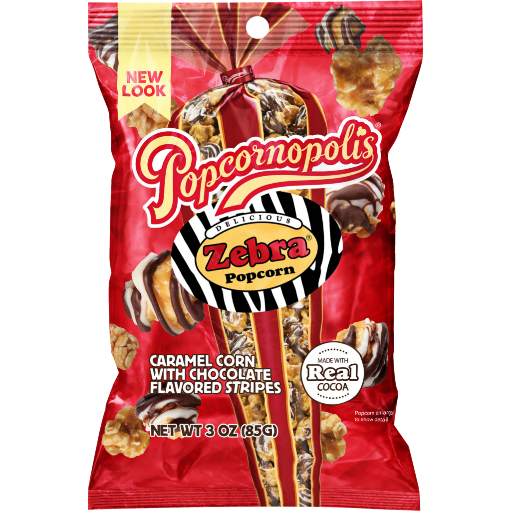 Zebra® Popcorn 3 oz Bag - Popcornopolis