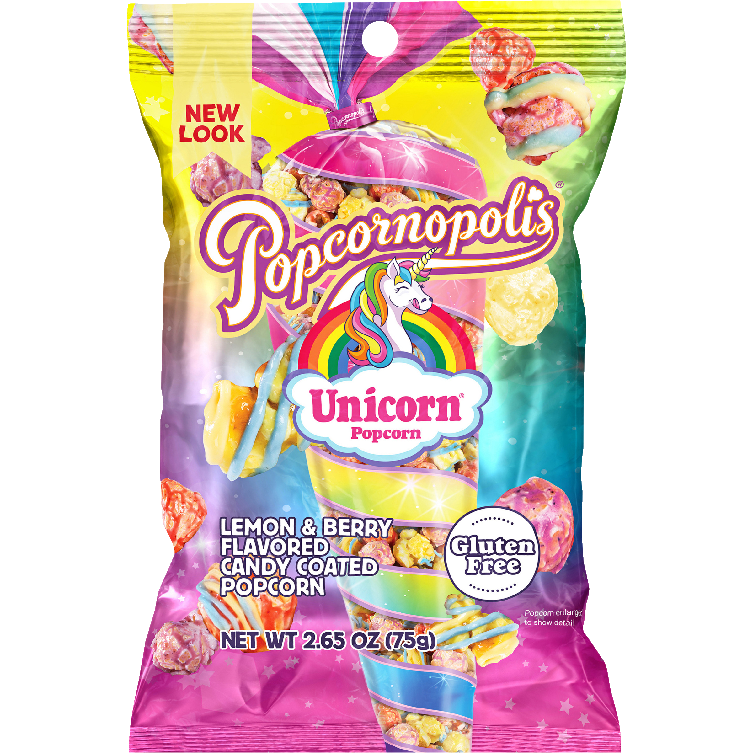 Popcornopolis® Unicorn® gourmet popcorn 2 65oz bag 947102 947023 A1N1